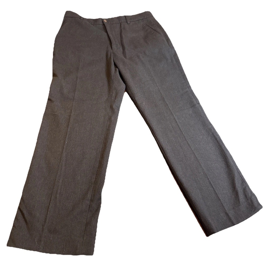 New Boxer Italia Pants Men Brown Dress Trousers 34X30 Made In Italy Straight Leg